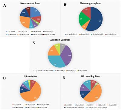 Allelic Variation and Distribution of the Major Maturity Genes in Different Soybean Collections